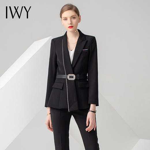 IWY/黑色长袖西装长裤套装CP10328 商品图0