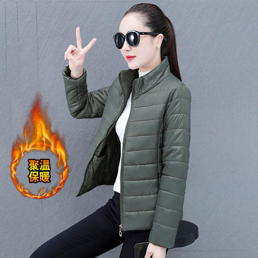 2021年新款小个子冬装轻薄短款轻便薄款妈妈冬季女士外套 QB-YZ7916 商品图2
