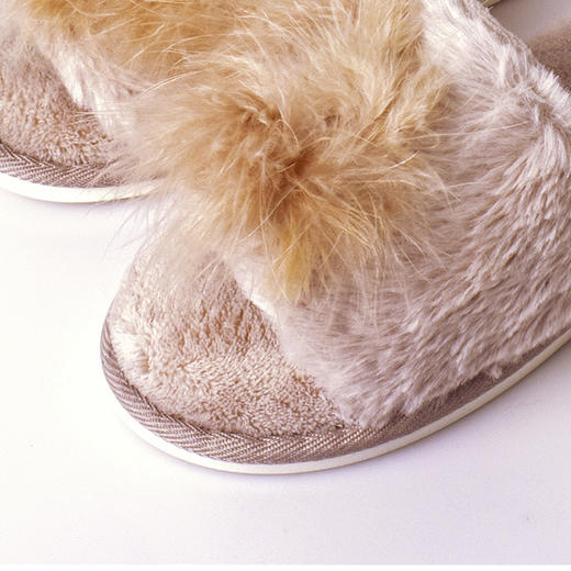 仙女风时尚透气吸汗柔软亲肤羽毛女款拖鞋PS20824 商品图3