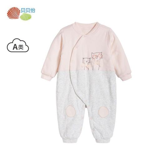 贝贝怡新生儿连体衣刚出生宝宝秋装冬季加厚宝宝外穿哈衣爬爬服214L506 商品图4