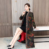 AHM- yqwl9959 绢纺香云纱旗袍外套女2021冬新款中国风复古夹棉加厚保暖长款大衣 商品缩略图3