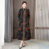 AHM- yqwl9959 绢纺香云纱旗袍外套女2021冬新款中国风复古夹棉加厚保暖长款大衣 商品缩略图2