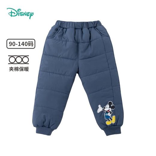 迪士尼米奇男童棉裤运动裤冬季儿童夹棉保暖长裤滑雪裤子214K1213 商品图5