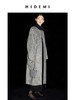 HIDEMI 水墨灰马海毛可拆卸围巾设计感长款茧型两件套大衣 商品缩略图2