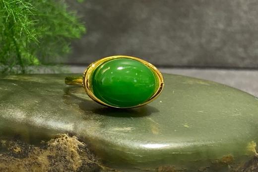 【御珠宫坊】金镶碧玉戒指 商品图2