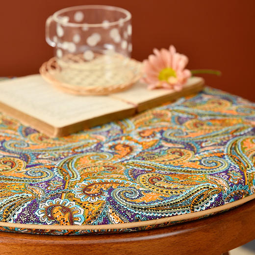 经典法式火腿纹系列加厚圆凳垫 商品图2