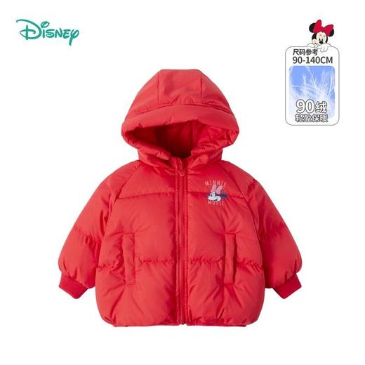 迪士尼米妮女童宝宝冬装儿童轻薄羽绒服小童冬装白鸭绒外套214S1527 商品图4
