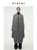 HIDEMI 水墨灰马海毛可拆卸围巾设计感长款茧型两件套大衣 商品缩略图8