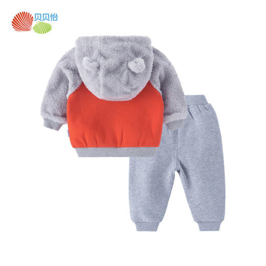 贝贝怡新款春秋季儿童男女宝宝加绒保暖长袖萌趣卡通外套套装 商品图4
