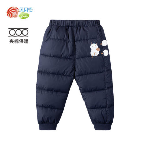 贝贝怡加厚保暖宝宝休闲棉裤男童个性夹棉洋气外穿棉裤新款214K2224 商品图3