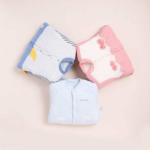 贝贝怡新款连体衣冬季加厚宝宝外穿爬爬服出生婴儿衣服夹棉哈衣214L505 商品图1