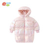 贝贝怡官方儿童羽绒服白鸭绒亮面炫彩女童外套防寒冬款网红爆款214S2778 商品缩略图5