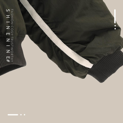 18AW-OUT0701双门襟拼接MA-1棉服 商品图2