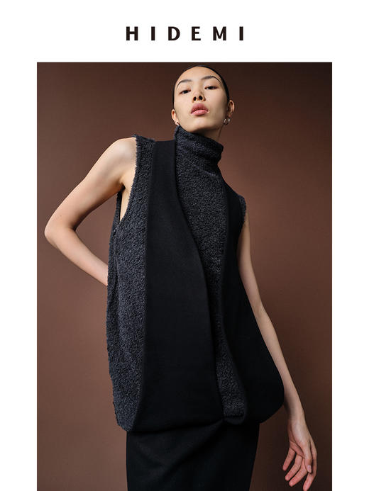 HIDEMI 简约设计感多穿系带羊毛半身裙 商品图4