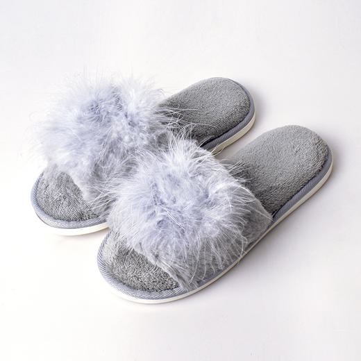 仙女风时尚透气吸汗柔软亲肤羽毛女款拖鞋PS20824 商品图2