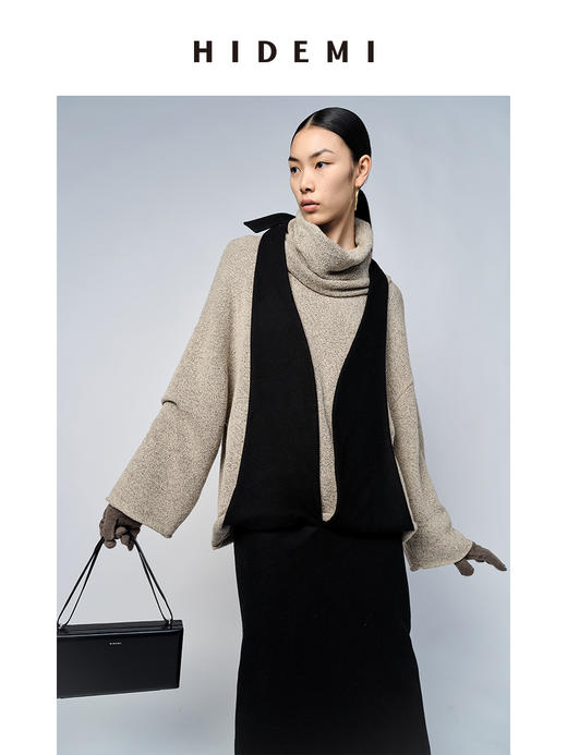 HIDEMI 简约设计感多穿系带羊毛半身裙 商品图8