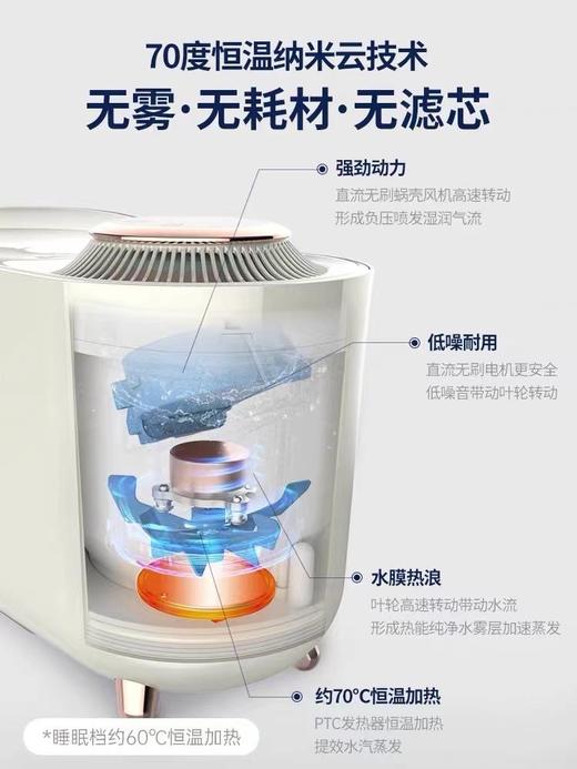 摩飞无雾加湿器静音小型蒸发式大雾量空气加湿器【7天左右发货】 商品图3