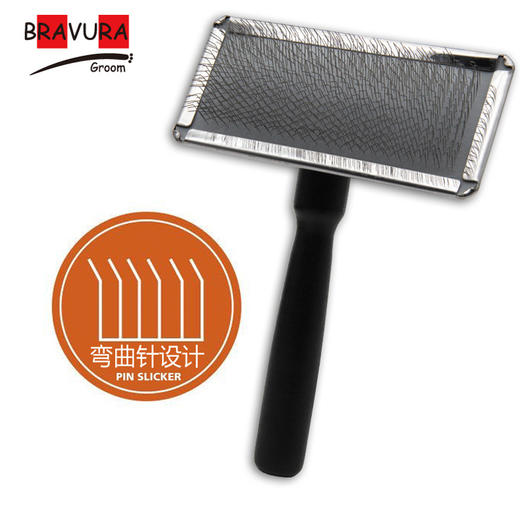 宠物黑柄针梳 三角梳 RA221 RA222 意大利BRAVURAGROOM品牌 商品图3