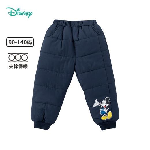 迪士尼米奇男童棉裤运动裤冬季儿童夹棉保暖长裤滑雪裤子214K1213 商品图3