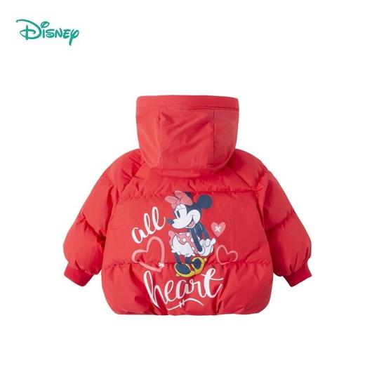 迪士尼米妮女童宝宝冬装儿童轻薄羽绒服小童冬装白鸭绒外套214S1527 商品图5
