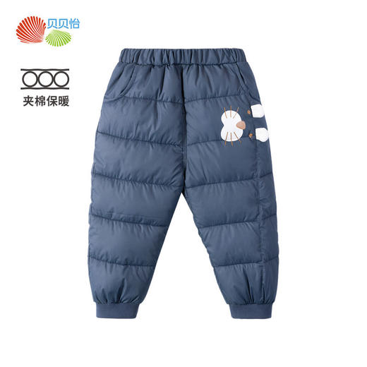 贝贝怡加厚保暖宝宝休闲棉裤男童个性夹棉洋气外穿棉裤新款214K2224 商品图4