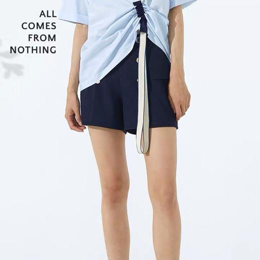 浅金饰扣短裤 商品图0