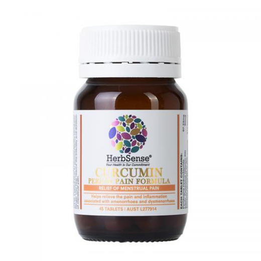 【海外直邮】Herbsense 姜黄素暖宫片 45片 商品图0