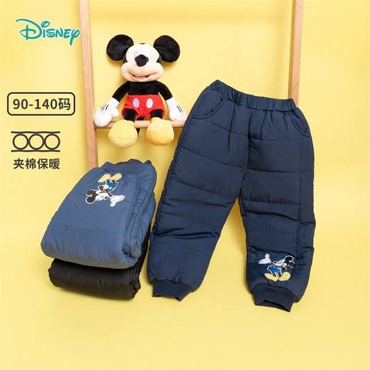 迪士尼米奇男童棉裤运动裤冬季儿童夹棉保暖长裤滑雪裤子214K1213 商品图0
