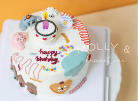 立体小动物复古奶油蛋糕（提前一天预定）