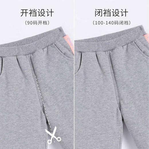 迪士尼女童宝宝夹棉裤子新款冬加厚棉裤儿童运动长裤214K1217 商品图8