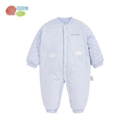 贝贝怡新款连体衣冬季加厚宝宝外穿爬爬服出生婴儿衣服夹棉哈衣214L505 商品图6