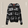 18AW2528BLK黑色EYES提花图案圆领毛衣 商品缩略图0