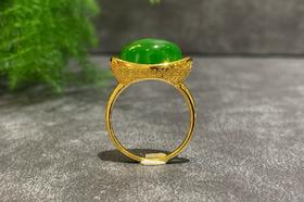 【御珠宫坊】金镶碧玉戒指