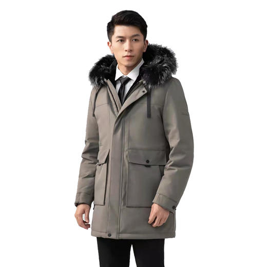 迪欧达男士狐狸毛领防寒服 商品图1