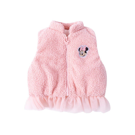 迪士尼米妮女童马甲秋冬季新款宝宝毛绒坎肩儿童卡通可爱马夹潮 商品图5