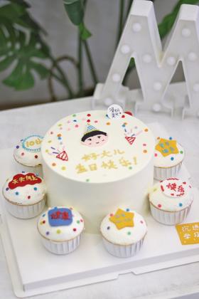 【生日蛋糕】手绘纸杯蛋糕款