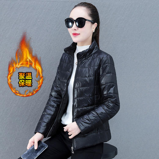 2021年新款小个子冬装轻薄短款轻便薄款妈妈冬季女士外套 QB-YZ7916 商品图3