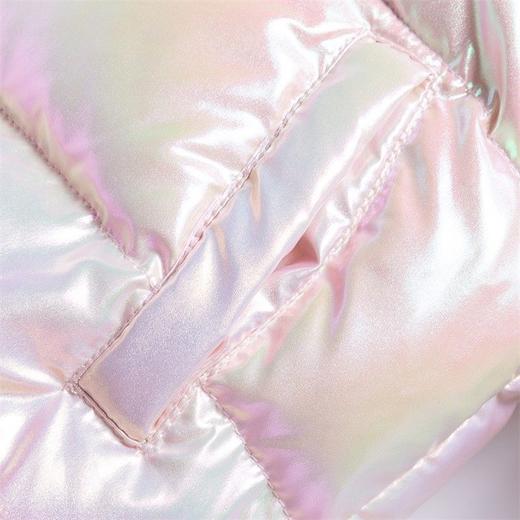 迪士尼童装女童羽绒服新款中小童亮面洋气冬装白鸭绒外套214S1578 商品图9