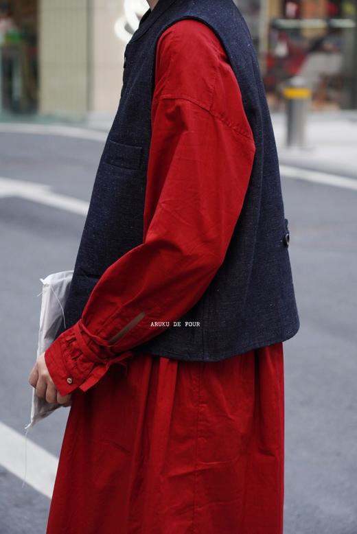 ECOLE DE CURIOSITES 小立领扣钮马甲 商品图3