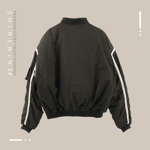 18AW-OUT0701双门襟拼接MA-1棉服 商品图3