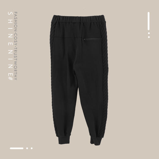 FM19AW6B-CK1976毛线拼接绣花束脚裤 商品图3