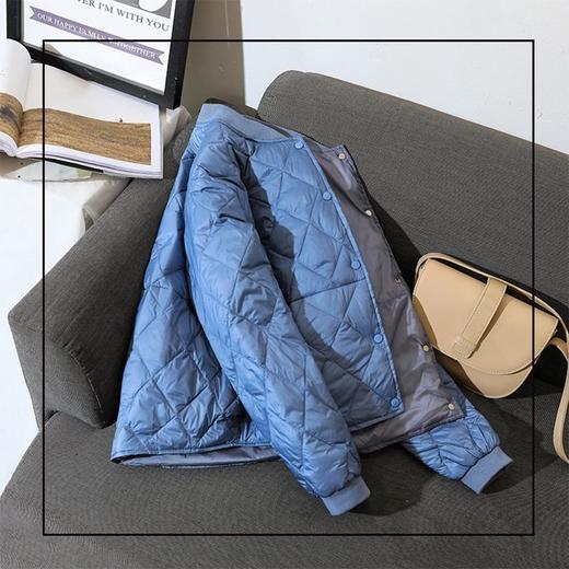 【轻薄羽绒款女短款】韩版简约时尚小个子棒球服秋冬季潮流上衣 商品图1