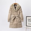 NJ  Q1635清仓特价真獭兔毛领中长款羽绒服外套 商品缩略图6