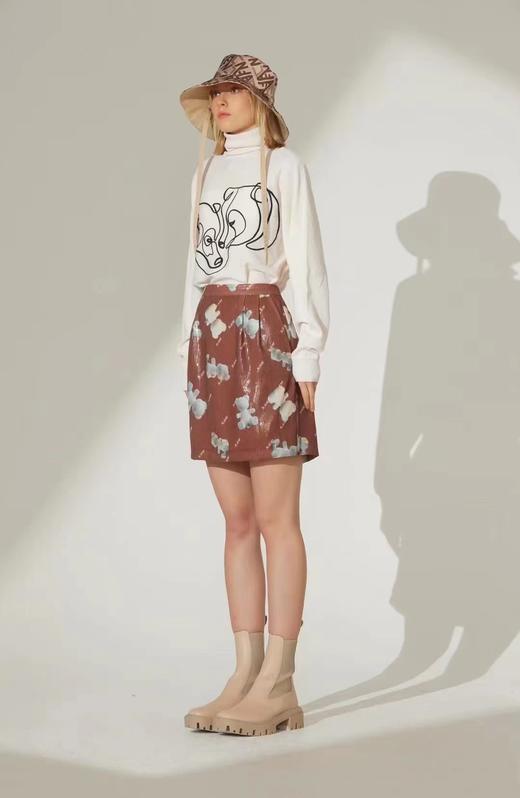 双熊绣花装饰高领毛衣 商品图5