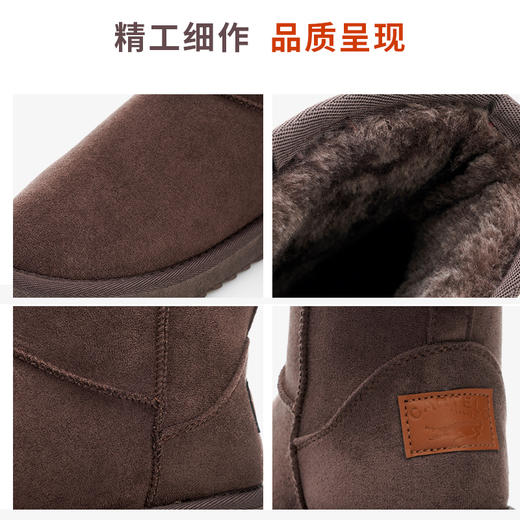 热卖！卡帝乐鳄鱼雪地靴女款  防水防污 加厚绒毛保暖 防滑耐磨裸感舒适透气  经典低筒款  脚胖的建议拍大一码！ 商品图4