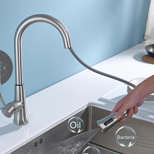 SQ：5191智能触控厨房大抽拉-镍拉丝-铜 商品图1