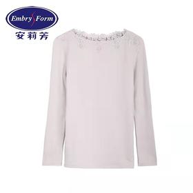 安莉芳女士一字领蕾丝打底上装秋冬修身加厚美体暖衣ED00200