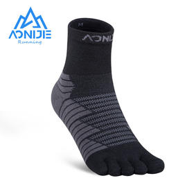 奥尼捷加厚毛圈五指袜运动保暖透气五指袜防臭吸汗运动五指毛圈袜E4819