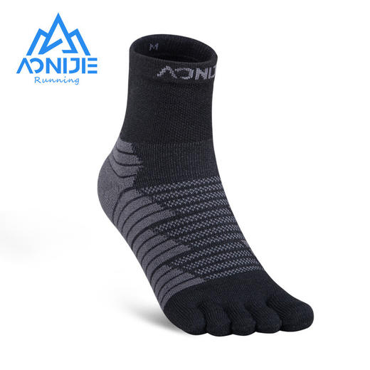 奥尼捷加厚毛圈五指袜运动保暖透气五指袜防臭吸汗运动五指毛圈袜E4819 商品图0