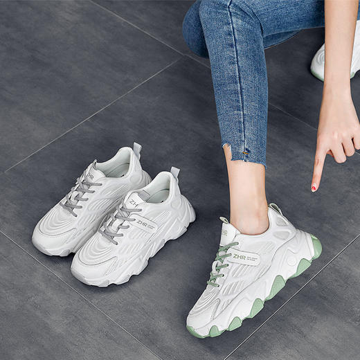 ZHR厚底老爹鞋女ins超火小白鞋 商品图1